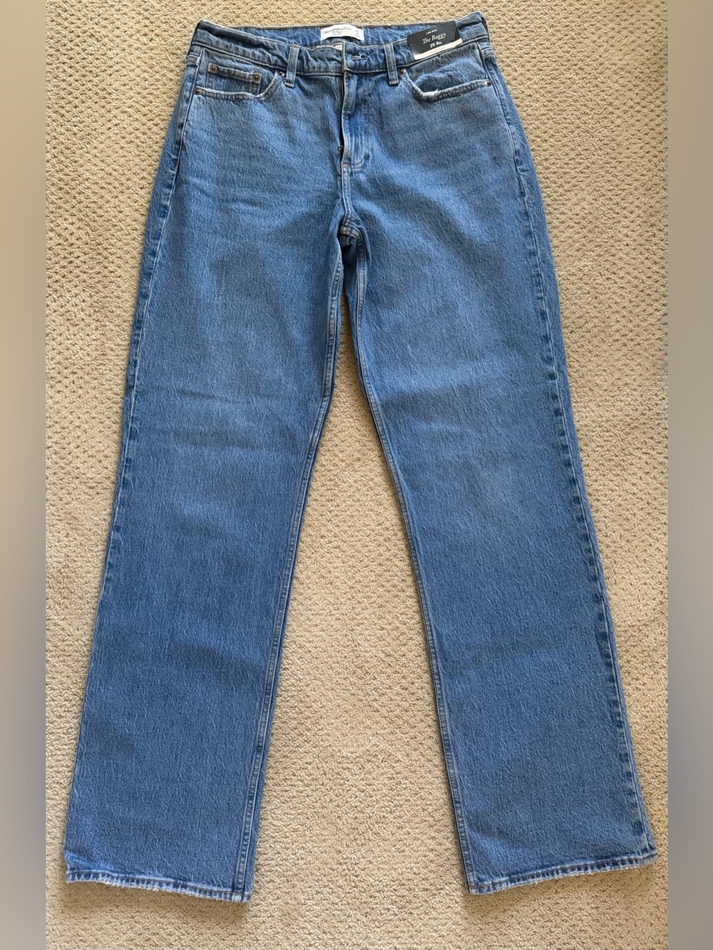 Abercrombie Women's Low-Rise Curve Love Baggy Jeans